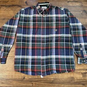 Cinch western Multicolor green blue red Plaid Button Down Shirt size XL